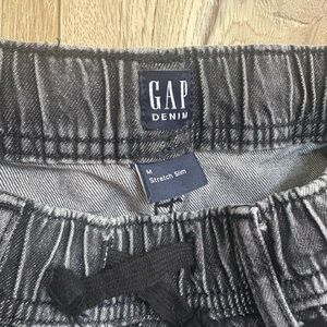 Gap Kids Drawstring Stretch Slim Jeans size 8 Dark Grey